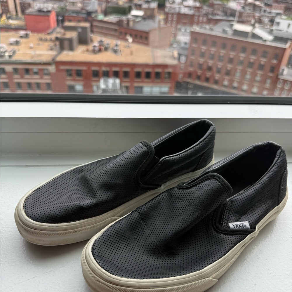 Vans Perforated Black Slip-On Sneakers